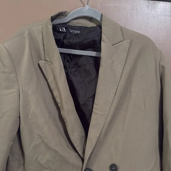 Zara Men’s Olive Green Blazer Size S - Picture 2 of 6